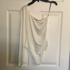Forever 21 One Shoulder Long sleeve Knit Bodysuit.